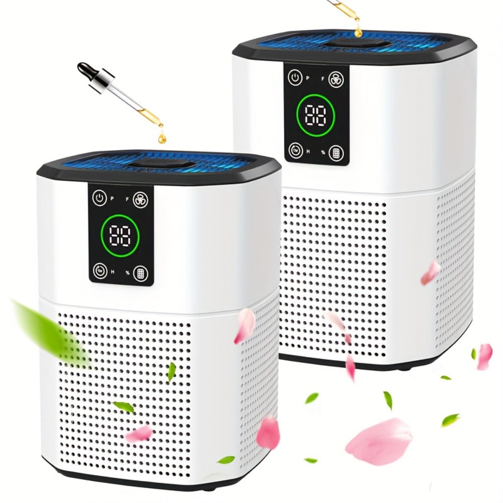 Pet Air Purifier for Home – ULPA Filter Removes Dust, Odor & Smoke, Quiet Sleep Mode, Ambient Light, 4 Modes & 9 Timer Settings for Bedroom, Office & Living Room