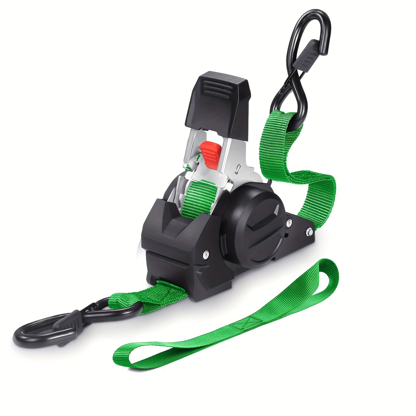 Retractable Ratchet Straps with Extension Strap – Heavy Duty Auto Self-Retracting Tie Down Cargo Straps for Truck Trailer Motorcycle Moving & Appliances