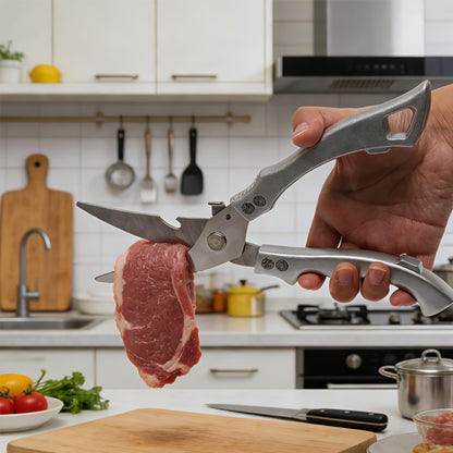 Kitchen Knife Set 7-Piece, Professional Stainless Steel Chef Knives with Replaceable Blades, Hand Forged Alloy Steel Kitchen Knives for Home Cooking, Food-Safe Full Kitchen Cutlery Set