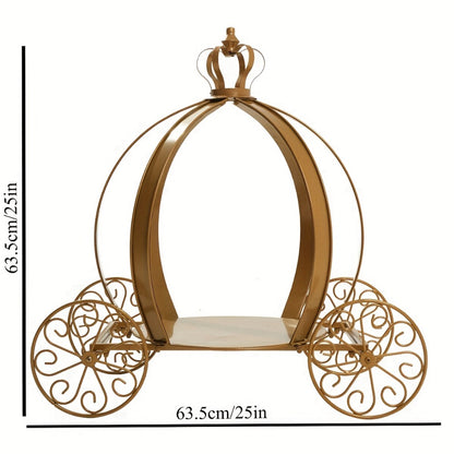 Cinderella Pumpkin Carriage Cake Stand 25 Inch - Princess Wedding Centerpiece Decoration for Bridal Shower Birthday Sweet 16 Baby Shower Party