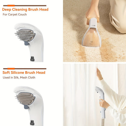Lydsto Portable Carpet Cleaner 2-in-1 Wash & Dry | 12KPa Suction Fabric Shampooer with Self-Cleaning, 2000ml Tank, Dual Brush Heads – Deep Cleans Sofa, Car Seat & Upholstery