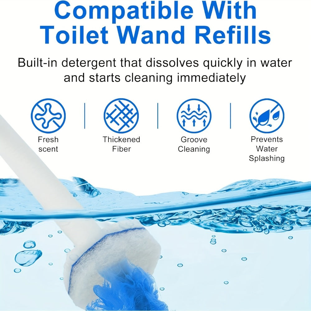 Toilet Wand Refills Compatible with Clorox ToiletWand, Disposable Microfiber Toilet Bowl Cleaner Refills, No-Touch Replacement Scrubbing Heads for Toilet Cleaning – 40 & 80 Count (Handle Not Included)
