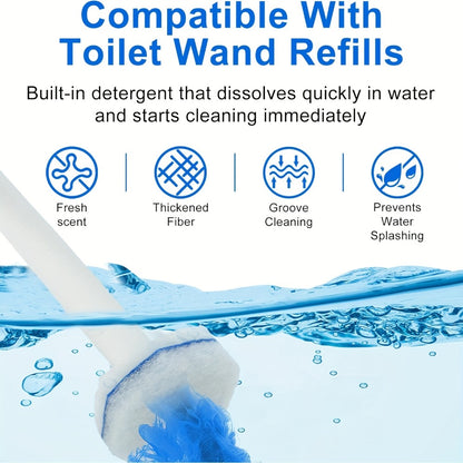 Toilet Wand Refills Compatible with Clorox ToiletWand, Disposable Microfiber Toilet Bowl Cleaner Refills, No-Touch Replacement Scrubbing Heads for Toilet Cleaning – 40 & 80 Count (Handle Not Included)