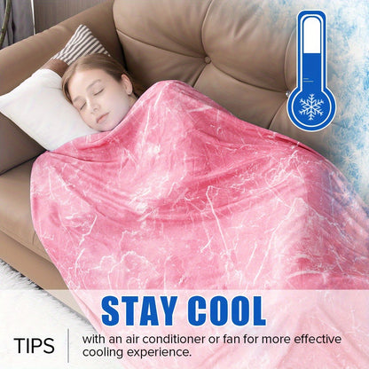 Cooling Blanket for Hot Sleepers - Summer Lightweight Breathable Throw Blanket Double-Sided Soft Cool Blanket for Bed Couch Sofa Night Sweats Hot Flashes Relief Tie-Dye & Solid Colors
