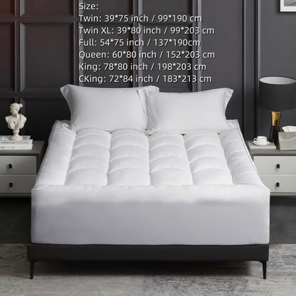 Cooling Mattress Topper Plush Pillow Top Down Alternative Overfilled 8-21 Inch Deep Pocket Machine Washable Twin Twin XL Full Queen King California King