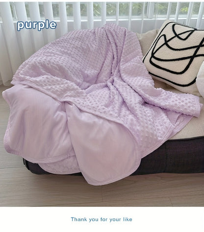 Cooling Blanket for Summer – Breathable Lightweight Throw with Soundwave Embossed Striped Design, 100% Polyester Machine Washable Blanket & Shawl for Bed, Sofa & Travel (Multiple Colors & Sizes)