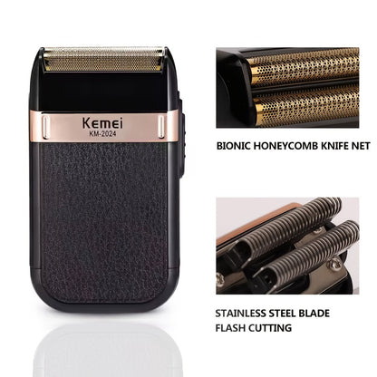 Men's Rotary Electric Shaver USB Rechargeable Long Battery Life Cordless Wet Dry Razor Close Shave Beard Grooming Tool Father's Day Gift