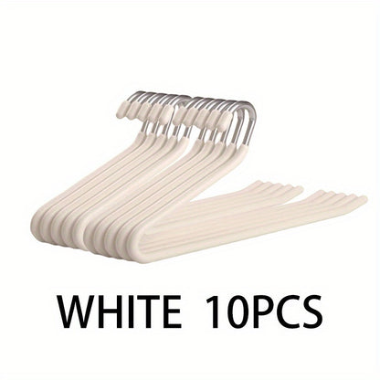 Pants Hangers Metal Open Leg Non-Slip - Heavy Duty Trouser Jeans Hanger for Wardrobe, Space Saving, Black or White, 10/20/30/50pcs
