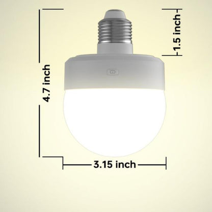 Rechargeable LED Light Bulb E26 3000mAh 400LM with Remote Control – USB Wireless Puck Light, 3 Color Temperatures, 12 RGB Colors, Timer, No Wiring for Lamps Closets Cabinets Indoor Lighting 4 Pack