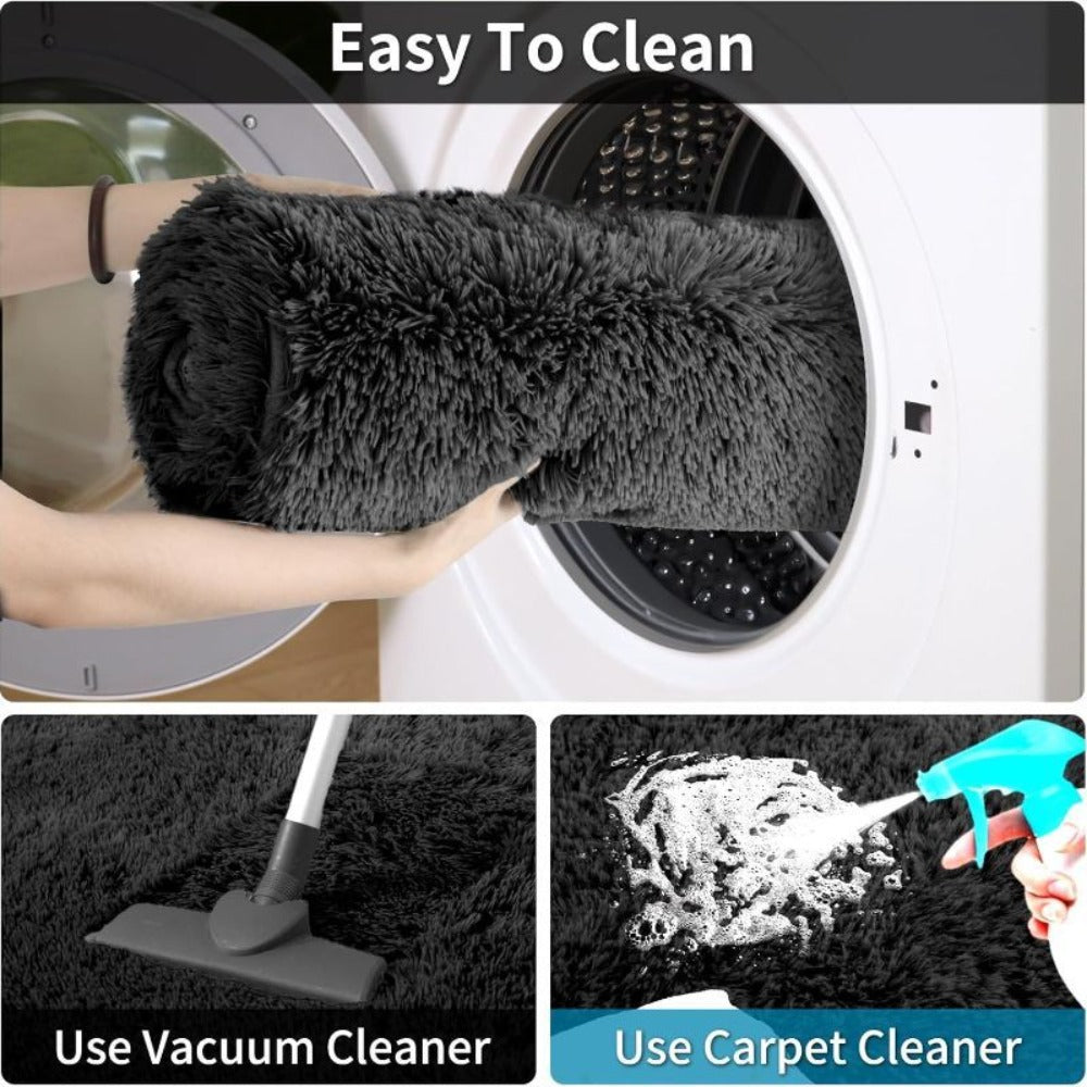 Fluffy Area Rug 8x10 Large Plush Shag Rug for Living Room Bedroom Non-Slip Soft Fuzzy Carpet Modern Home Decor Floor Mat Teen Dorm Room Decor