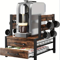 Double coffee rack plus mug rack