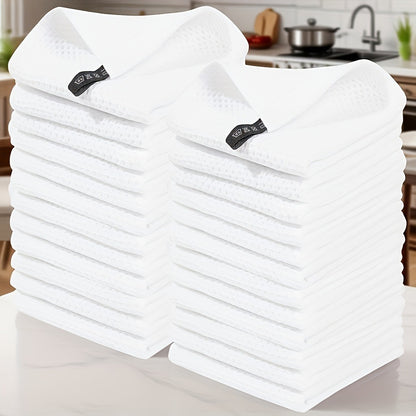 Kitchen Dish Cloths 23pcs 100% Cotton Waffle Weave Ultra Soft Absorbent Quick Dry Dish Towels 12x12 Inch for Cooking Cleaning Wiping Hands Kitchen Decor Gift