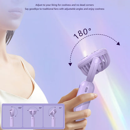 Handheld Fan Mini USB-C Rechargeable 3 Speed 180 Degree Adjustable Portable Personal Fan for Indoor Outdoor Travel Summer Cooling Gift 3 Pack 6 Pack Black Pink Purple