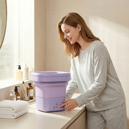 Portable Mini Washing Machine 3 Cleaning Modes | Compact Travel Washer for Underwear Delicates | Space-Saving Laundry Solution for Apartments, RVs, Camping & Dorms