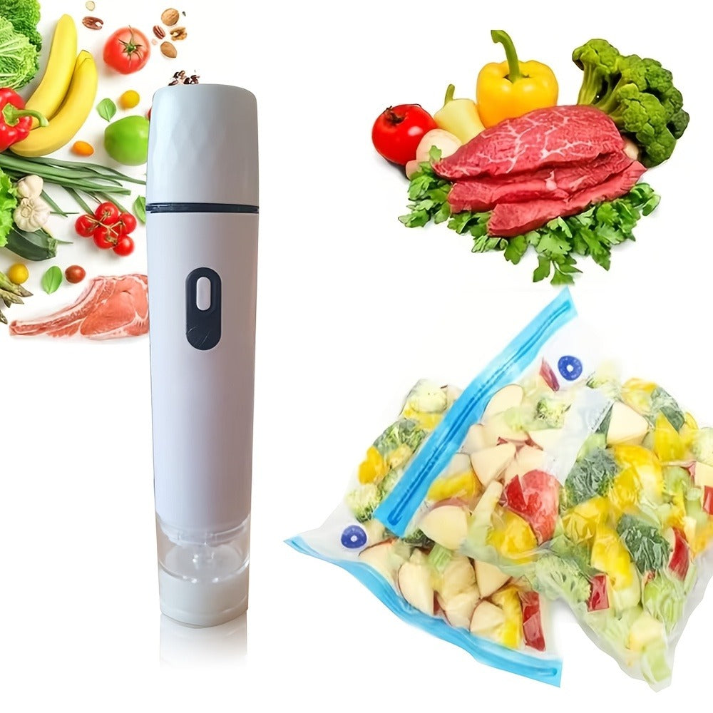 Handheld Vacuum Sealer Machine for Food Storage Portable Food Vacuum Preservation Device with 15 or 30 Vacuum Bags – Powerful Compact Vacuum Sealing Machine for Freshness
