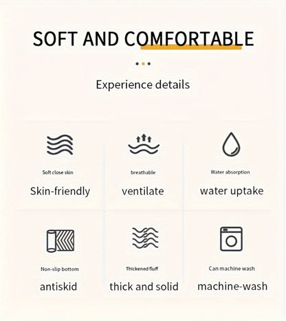 Non-Slip Area Rug Fluffy Soft Carpet - Modern Home Decor Floor Mat for Living Room, Bedroom, Kitchen & Bathroom | Easy Clean Cute Plush Rug in Multiple Colors & Sizes | Indoor Anti-Slip Floor Decoration