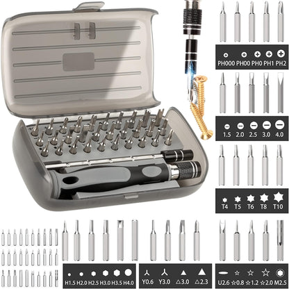 Precision Screwdriver Set 32-in-1 with Magnetic Tips – Chrome Vanadium Steel Repair Tool Kit, Anti-Slip Ergonomic Handle for iPhone, Laptop, Watch, Camera & Electronics Repair