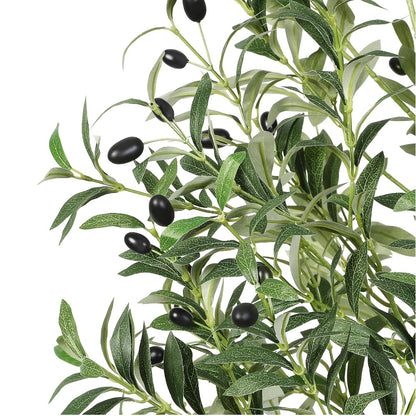Artificial Olive Tree 4/5/6/7 Ft Tall Faux Potted Plant with Realistic Silk Leaves & Fruits for Living Room Home Decor Indoor Outdoor - Maintenance Free Decorative Tree Housewarming Gift