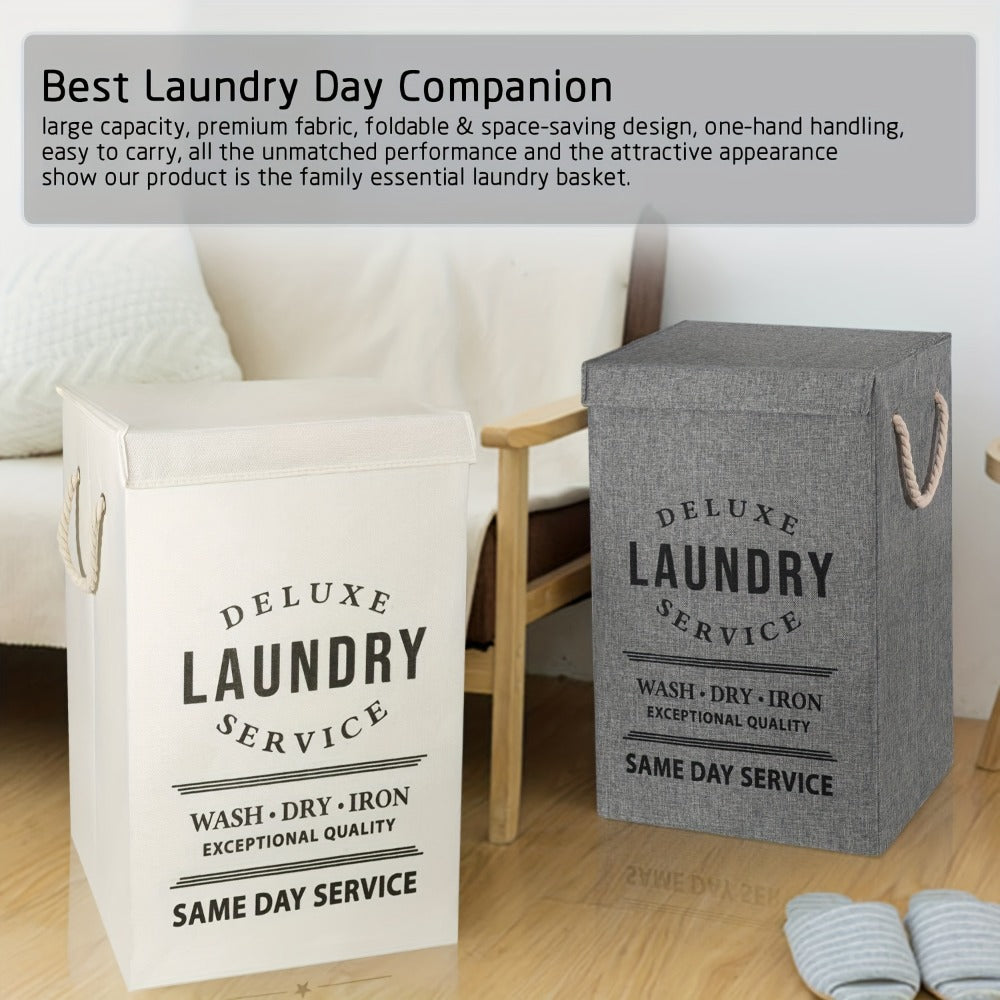 Collapsible Laundry Hamper with Lid – 22.45 Gallon Large Foldable Laundry Basket Bin for Clothes, Bedroom Organizer & Toy Storage – Black, Gray, 1-Pack & 3-Pack Options