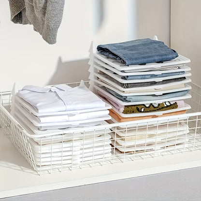 Foldable Stackable Clothes Folding Board Organizer for Shirts Pants Dresses – Heavy-Duty Plastic, Space-Saving, Easy-Clean (15 or 30 pcs)