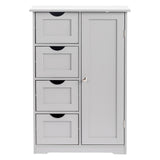 Gray 4-Drawer 1-Door (21.7x11.8x31")