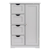 Gray 4-Drawer 1-Door (21.7x11.8x31