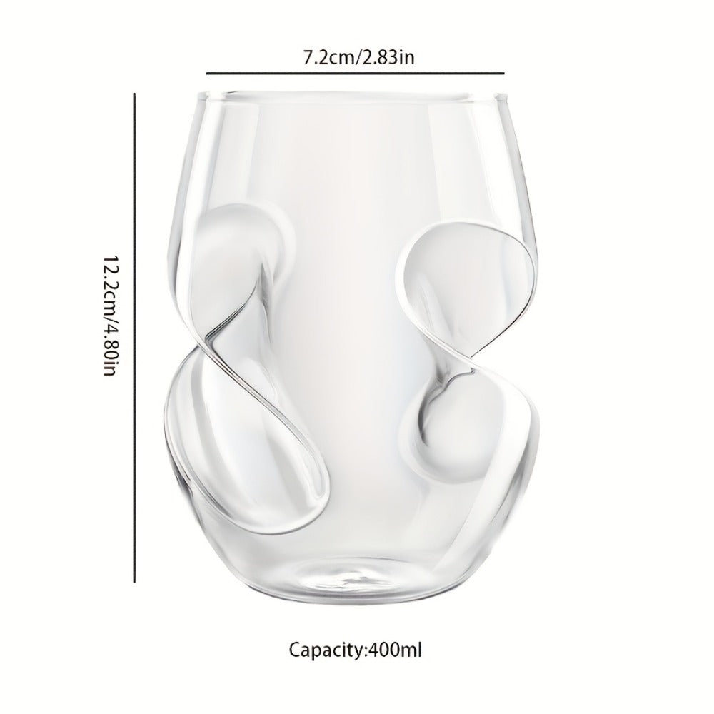 Japanese Cocktail Glasses Set Whiskey Tumbler Twist Design Beer Mug Tea Glass Water Cup Home Bar Drinkware 400ml