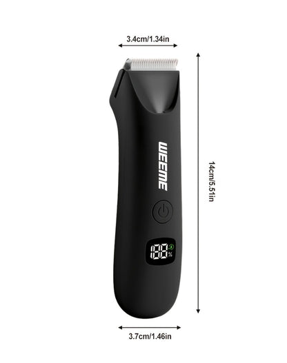 Men's Body Hair Trimmer USB Rechargeable - Chest, Leg & Armpit Hair Trimmer with LCD Display & LED Light, Cordless Electric Body Groomer for Men, Gift for Dad, Husband, Son, Birthday & Father's Day