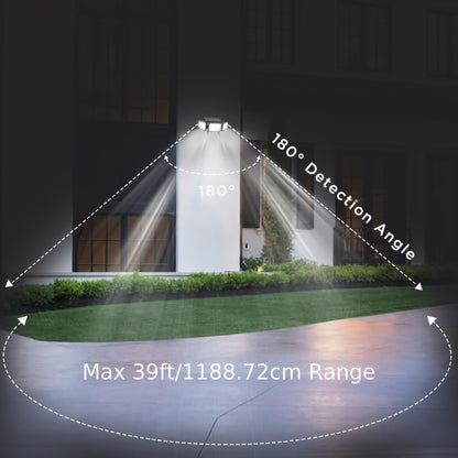 Solar Motion Sensor Light Outdoor – 3000LM 7000K 152 LED Flood Light with Dual Sensor, IP54 Waterproof, 270° Wide Angle & 3 Modes for Garden, Fence & Eaves (2 or 4 Pack)