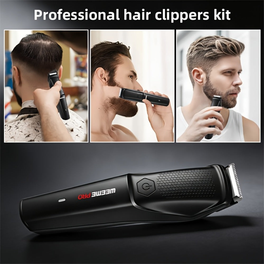 Beard Trimmer for Men Cordless Hair Clipper Electric Shaver Facial Mustache Body Hair Grooming Kit USB Rechargeable All-in-One Grooming Tool Gift for Men Black