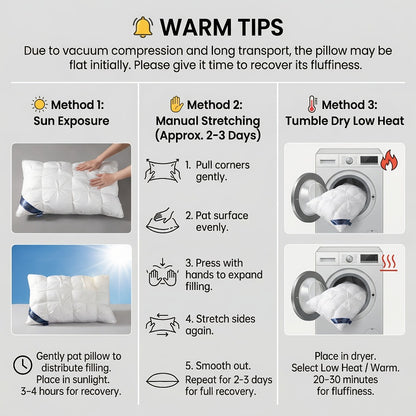 Luxury Hotel Pillows 2PCS, Cool Breathable Pillow Insert, Fluffy Resilient Neck Support, Soft Comfortable Sleeping Pillow, Queen King Size, White Black Navy Pink Gray Brown
