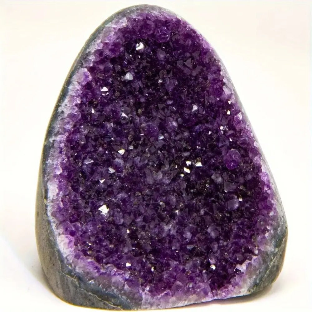Amethyst Crystal Cave Cluster Natural Uruguayan Polished Edges Geode Home Office Decor Meditation Healing Crystal Birthday Holiday Hanukkah Thanksgiving Gift