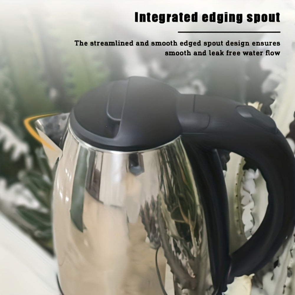 Electric Kettle Stainless Steel 2L Large Capacity 67.63oz with Auto Shut-Off, LED Indicator, BPA-Free Double Wall, Fast Boiling for Coffee & Tea – Black Hot Water Kettle for Home, Office & Dorm