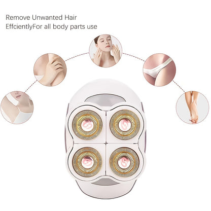 Electric Hair Remover for Women Portable Body Shaver USB Rechargeable Painless Hair Removal for Face Arms Legs Underarms Bikini Area Compact Travel Home Use Pink
