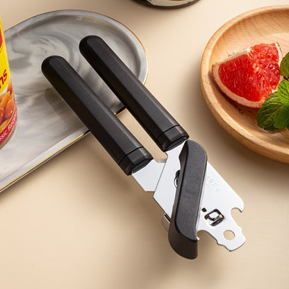 Can Opener 3-in-1 Stainless Steel Manual Can Opener with Smooth Edge Bottle Opener Ergonomic Handle Heavy Duty Kitchen Tool Universal Fit Home Cook Chef Gift 2 Pack