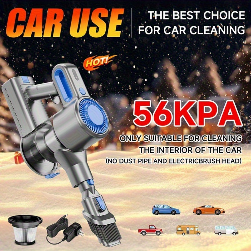 Cordless Stick Vacuum Cleaner 56-68Kpa – Lightweight 8-in-1 Handheld Vacuum with Rechargeable Battery, 45 Min Runtime for Hard Floors, Carpets & Pet Hair