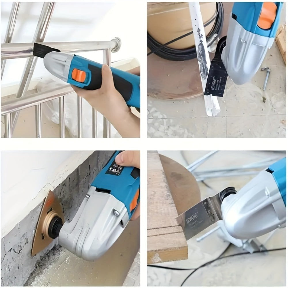 Oscillating Multitool Kit 2.5 Amp Corded, 6-Speed Variable, 3° Oscillation Angle, Cutting Tool for Wood Metal Plastic, High-Precision Renovator Tool for DIY Projects & Home Repairs, Accessories Included