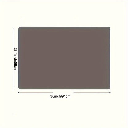 Kitchen Counter Mat Heat Resistant Countertop Protector Pad Extra Large Cuttable Non-Slip Mat for Kitchen Counter Dining Table - Waterproof Protective Mat 36 inch 47 inch Black Gray