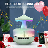 Upgraded Version - Colorful Raindrop Music Humidifier - Green