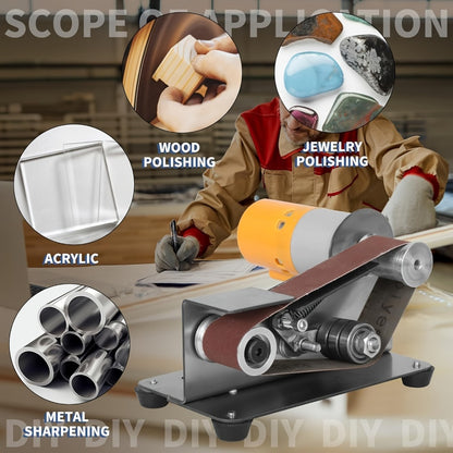 Electric Bench Grinder & Knife Sharpener - 15° Angle 7-Speed Tabletop Sanding Machine for Woodworking, Metal Grinding & Knife Making