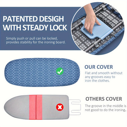 Foldable Ironing Board Tabletop, Portable Mini Ironing Board with Heat Resistant Cover & Non-Slip Feet, Small Folding Ironing Board for Home Laundry Room Dorm Apartment Travel Use, Space Saving Design