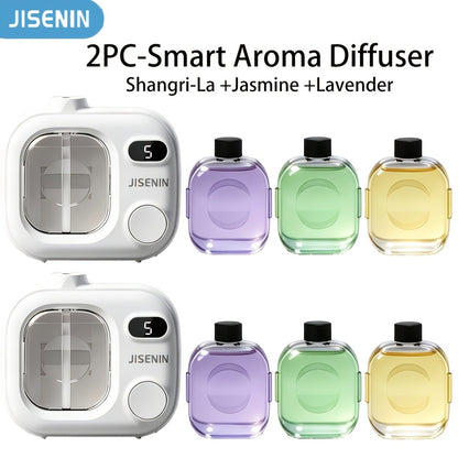 Essential Oil Diffuser Waterless Hanging Diffuser 5 Spray Modes 500mAh Rechargeable with Essential Oil Sets for Bedroom Office Hotel Kitchen Bathroom Desk Decor Aromatherapy Gift