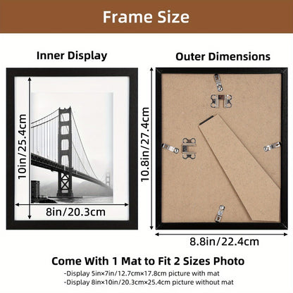 Picture Frames Set of 12/24 Black Multi Photo Frames Collage for Wall and Tabletop Display, 4x6 5x7 8x10 Inch Photo Board for Home School Office Halloween Christmas Decor