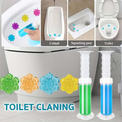 Toilet Cleaning Gel Stamp with Dispenser, Toilet Bowl Freshener & Cleaner Gel Stamps Prevent Scale & Toilet Ring, 6 Scents – Ocean, Lavender, Floral, Peach, Lemon, Pine – 4 Pcs or 8 Pcs Pack