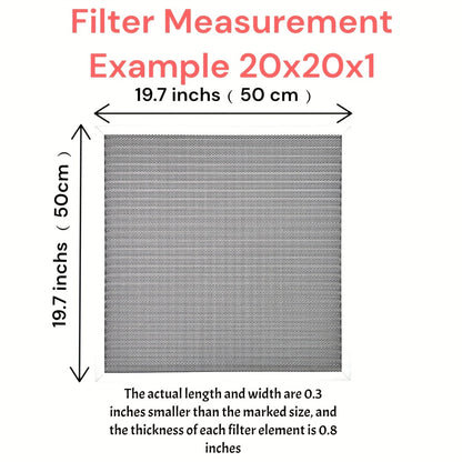 Washable HVAC Air Filter Reusable Permanent Furnace Filter with Aluminum Frame, Easy to Clean, Multiple Sizes Available, Electrostatic Air Filter for Home and Office HVAC Systems
