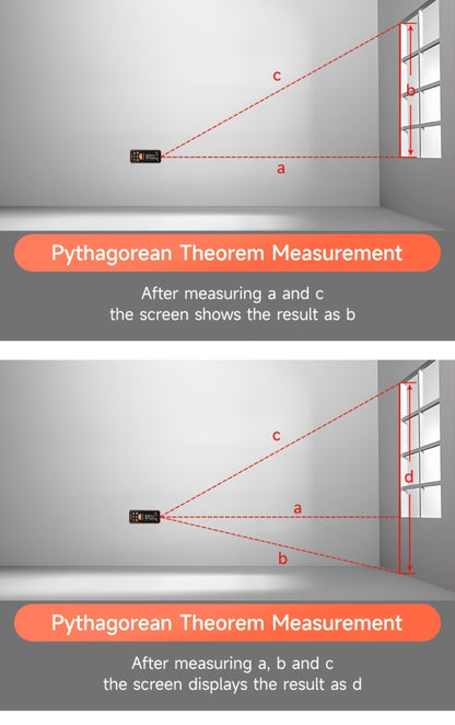 Digital Laser Rangefinder 50M 70M 100M 120M Laser Distance Meter Tape Measure Range Finder for Construction DIY Outdoor Contractor Gift