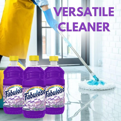 All Purpose Cleaner Lavender Scent 3 Pack (16.9 Fl Oz Each), Fabuloso Multi-Surface Floor Cleaner with Calming Lavender Fragrance – Powerful Dirt & Grime Remover for Floors, Tiles, Bathrooms & Kitchens