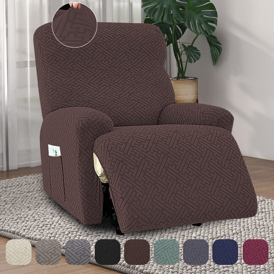 Stretch Recliner Slipcover with Pocket | All-Season 95% Polyester Spandex, All-in-One Recliner Chair Cover, Removable Washable Soft, Living Room Home Decor, 9 Colors