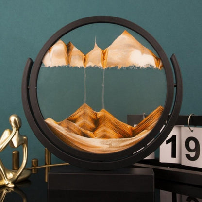 Quicksand Painting Desktop Art Sculpture - Abstract Sand Art Display Frame No Electricity Indoor Outdoor Modern Home Decor Office Desk Decoration Holiday Gift Christmas Easter Halloween