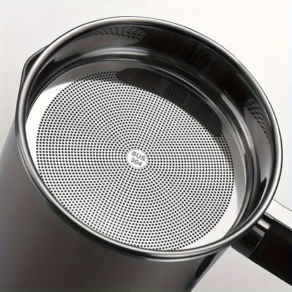 Grease Container with Strainer Stainless Steel BPA Free - Kitchen Bacon Fat Storage Can with Easy Pour Handle for Cooking Oils and Fats, Essential Kitchen Accessory